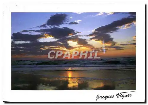 Cartes postales moderne Visage des Landes Splendeur des couchers de soleil sur l'ocean Atlantique