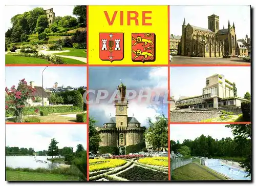 Cartes postales moderne Vire Calvados Les ruines de l'Ancien donjon L'Eglise