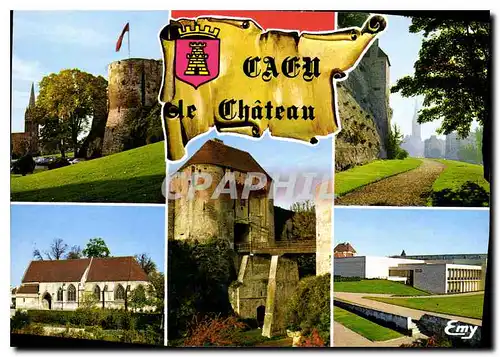 Cartes postales moderne Caen Calvados Le Chateau Les Remparts La Chapelle Saint Georges La Porte des Champs