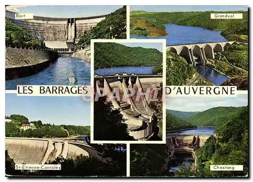 Cartes postales moderne Les Barrages d'Auvergne Bort St Etienne Cantales Grandval Chastang