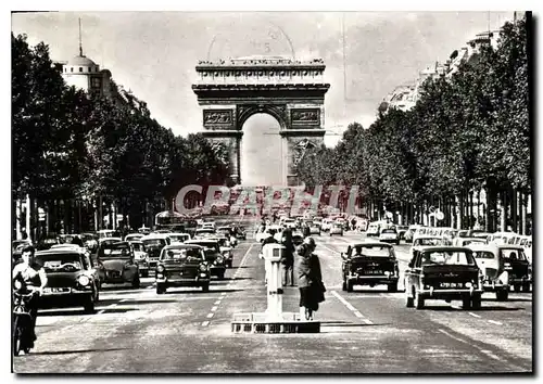 Cartes postales moderne Paris Champs Elysees Arc de Triomphe Automobile