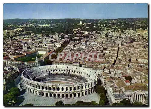 Moderne Karte Nimes Gard Les Arenes Romaines Le Lycee