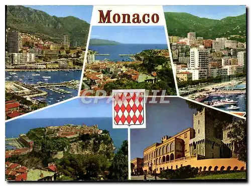 Cartes postales moderne Monaco La Condomine et le Port Vue generale Le Palais Princier