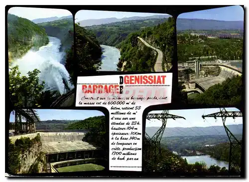 Cartes postales moderne Le Barrage de Genissiat sur le Rhone