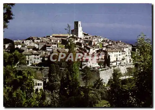 Cartes postales moderne Saint Paul de Vence Alpes Maritimes Vue generale en arriere plan la mer