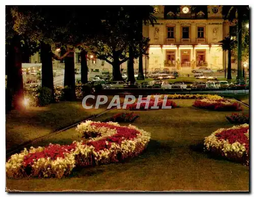 Cartes postales moderne Monte Carlo Principaute de Monaco Les Jardins et le Casino illumines