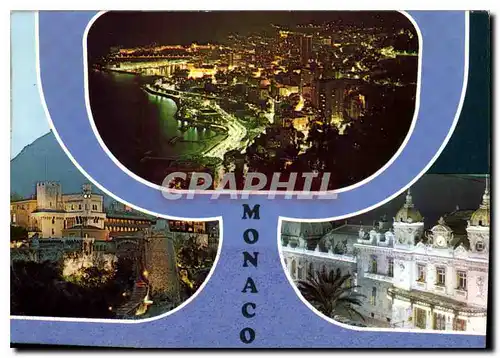 Moderne Karte Monaco Principaute de Monaco Vue generale de la principaute de Monaco