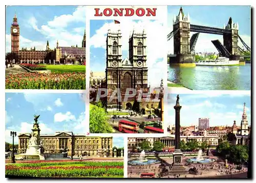 Cartes postales moderne London Big Ben and Houses or Parliament