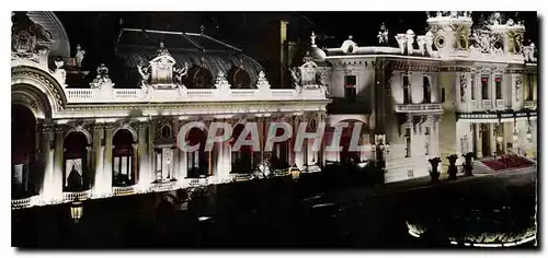 Cartes postales moderne Monte Carlo La Nuit Le Casino Illumine