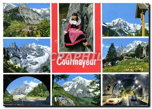 Cartes postales moderne Courmayeur Panorama e M Blanco