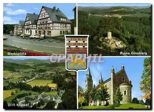 Cartes postales moderne Luftkurort Hilchenbach Marktplatz Ruine Ginsburg Stift Keppel