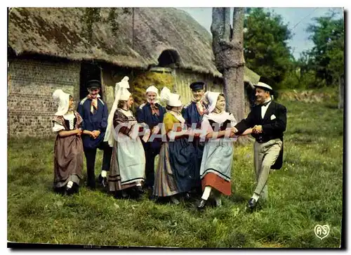 Ansichtskarte AK Folklore de France Haute Normandie l'Assemblee du Pays Normand en dansant la Gigouillette costum