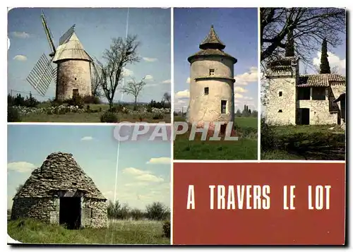 Cartes postales A Travers le Lot Ancien Moulin Cieurac Pigeonnier a Lantemeau d'envol Lalbenque Type de Maison d