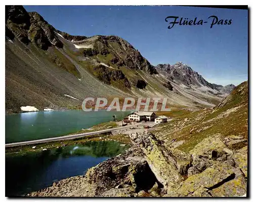 Cartes postales moderne Fluela Pass Hospiz Mit Schwarzee und Schottensee