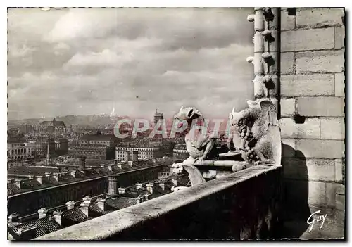 Cartes postales moderne Paris et ses Merveilles les Chimere de Notre Dame Panorama sur le Nord de Paris