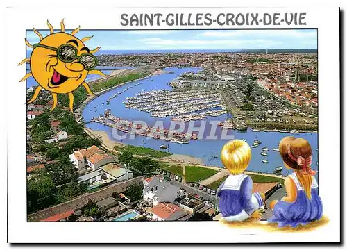 Cartes postales moderne Saint Gilles Croix de Vie Vendee vue generale le Port de Plaisance