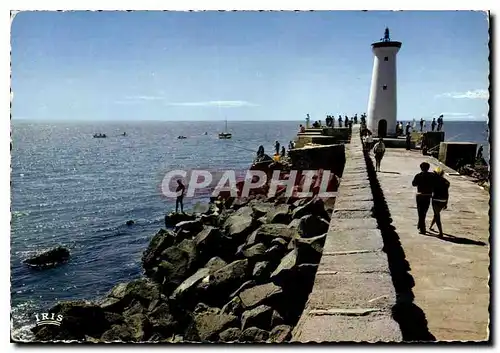 Moderne Karte Le Grau d'Agde Herault la Jetee et le Phare