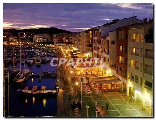 Cartes postales moderne Le Cap d'Agde Herault le Port la nuit