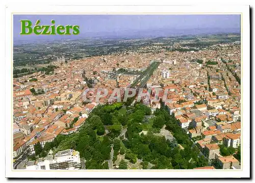 Cartes postales moderne Paysage du languedoc Beziers Jardin des Poetes et Allees P Riquet