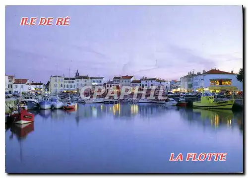 Cartes postales moderne Ile de Re la flotte Ch Mme le Port Illumine