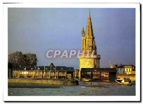 Cartes postales moderne Port de la Rochelle tour de la lanterne au coucher du Soleil