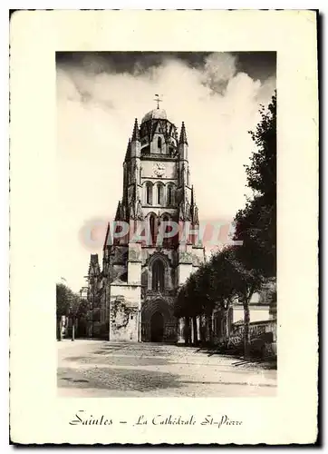 Moderne Karte Saintes la Cathedrale St Pierre