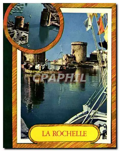 Cartes postales moderne La Rochelle Charente Maritime l'entree du port la Tour Saint Nicolas XIV siecle a droite et la t