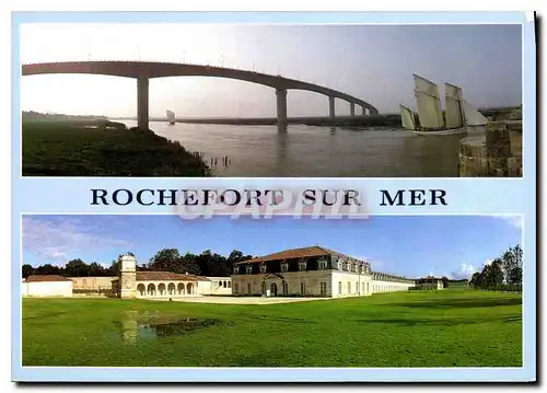 Moderne Karte Rochefort sur Mer la Viaduc enjambant la Charente la corderie royale