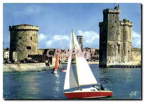 Moderne Karte En Aunis la rochelle Charente Maritime tour de la Chaine et Tour Saint Nicolas