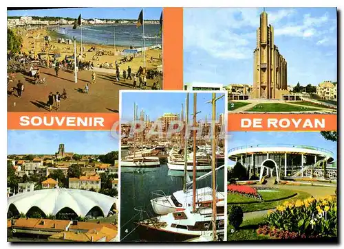 Cartes postales moderne La Cote de Beaute Royan Charente Maritime Esplanade et Grande Conche l'Eglise Architecte M Gille