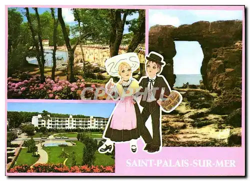 Cartes postales moderne La Cote de Beaute Saint Palais sur mer Charente Maritime la Plage la Place centrale le Pont du D