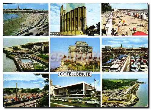 Cartes postales moderne Cote de Beaute de fauche a droite la plage de royan royan l'eglise la plage de Saint georges la