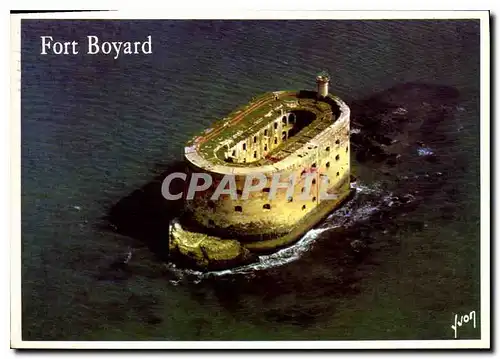 Moderne Karte Couleurs et Lumiere de France fort Boyard Charente Maritime vu du Ciel Par Alain Perceval