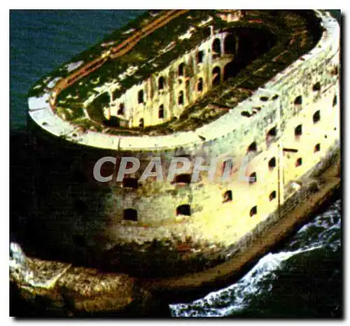 Moderne Karte Fort Boyard Char Mar photo aerienne alain perceval