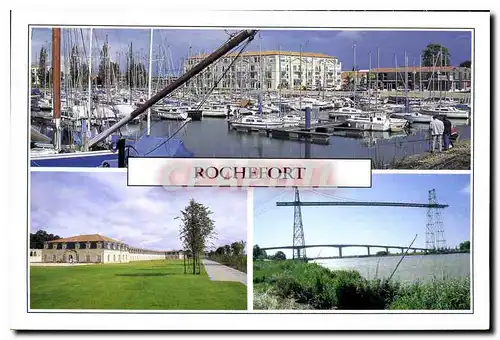 Moderne Karte Rochefort le Port de Plaisance Corderie Royale Pont Transbordeur de Martrou