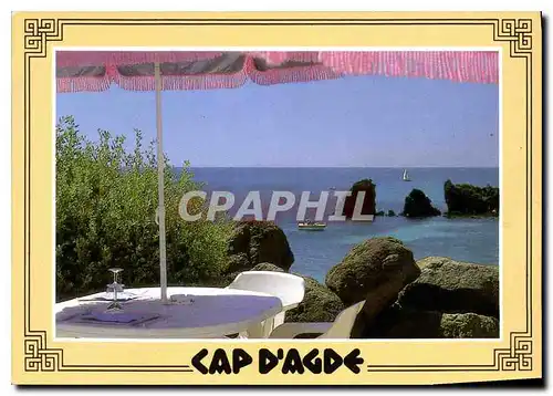 Cartes postales moderne Le Cap d'Agde a l'heure de l'aperitif Rocher des Deux Freres