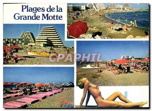 Cartes postales moderne Plages de la Grande motte Herault