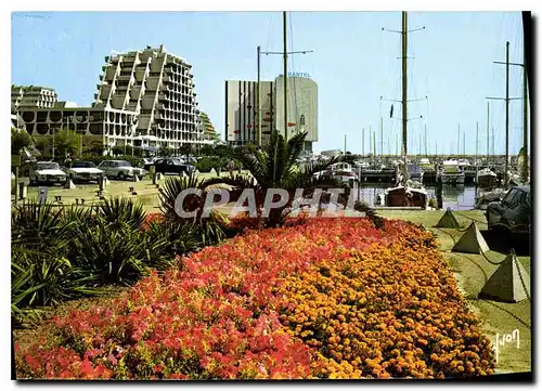 Moderne Karte La Grande Motte Herault les Jardins le Port et les Pyramides