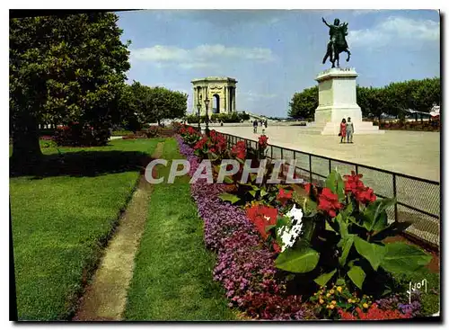 Cartes postales moderne Montpellier Herault les Jardins du Peyrou et la Statue de Louis XIV