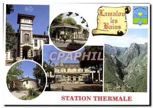 Cartes postales moderne Lamalou les Bains herault la Mairie la Source Usclade N D de Capimont le Casino le Caroux