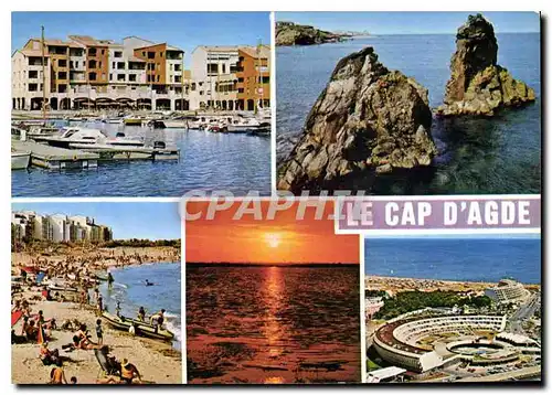 Cartes postales moderne Le Cap d'Agde Herault regards sur la nouvelle station Balneaire