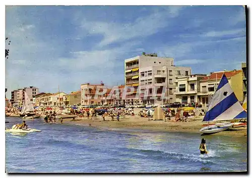 Moderne Karte Au Soleil du Languedoc Palavas les Flots Herault la Plage rive Gauche