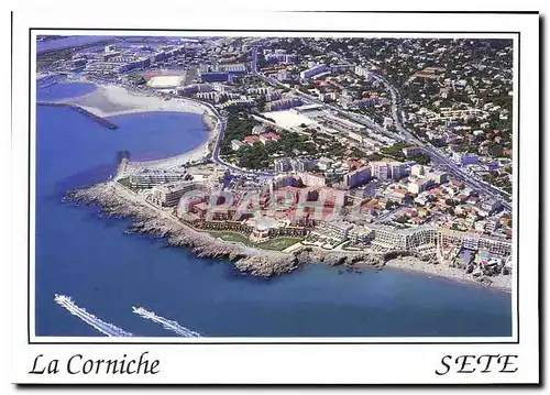 Moderne Karte Sete Herault France vue aerienne de la Corniche