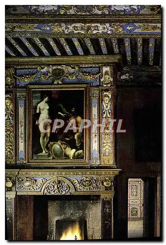 Cartes postales Chateau de Cormatin bourgogne du Sud Chambre de Claude Phelypeaux marquise d'Huxelles plafond a