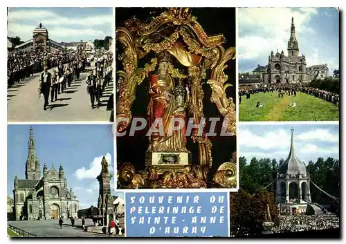 Ansichtskarte AK Ste Anne d'Auray le Pardon la Statue Miraculeuse la Procession la Basilique et la Fonatine le Pe