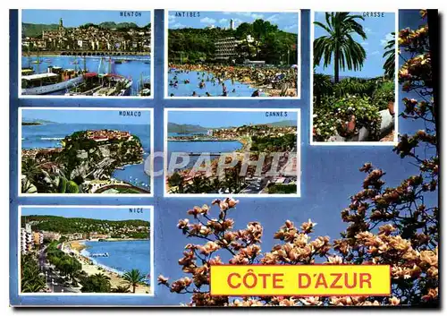 Cartes postales Souvenir de la Cote d'Azur