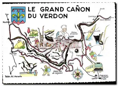 Cartes postales Circuit Touristique du Grand Canon du Verdon