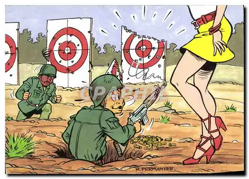 Cartes postales moderne Soldat Militaria Pin Up Femme