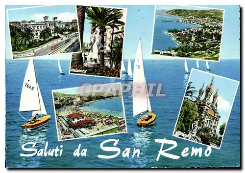 Cartes postales Riviera dei Flori Salutations de S Remo