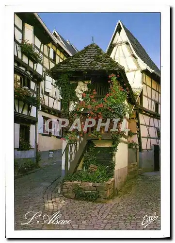 Ansichtskarte AK Au Pays des Cigognes Eguisheim